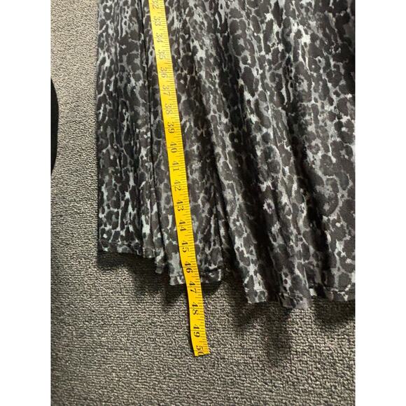 Torrid Leopard Mesh Midi Dress Womens 3X Dark Grey Sleeveless V-Neck Fairygoth - Picture 6 of 7